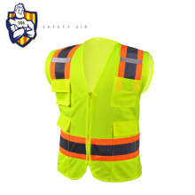 Traffic High Visibility Senhories Segurança Fluorescente Vesto de Trabalho